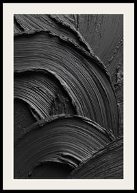 Abstract black brush strokes form a wavy and dramatic pattern.-4