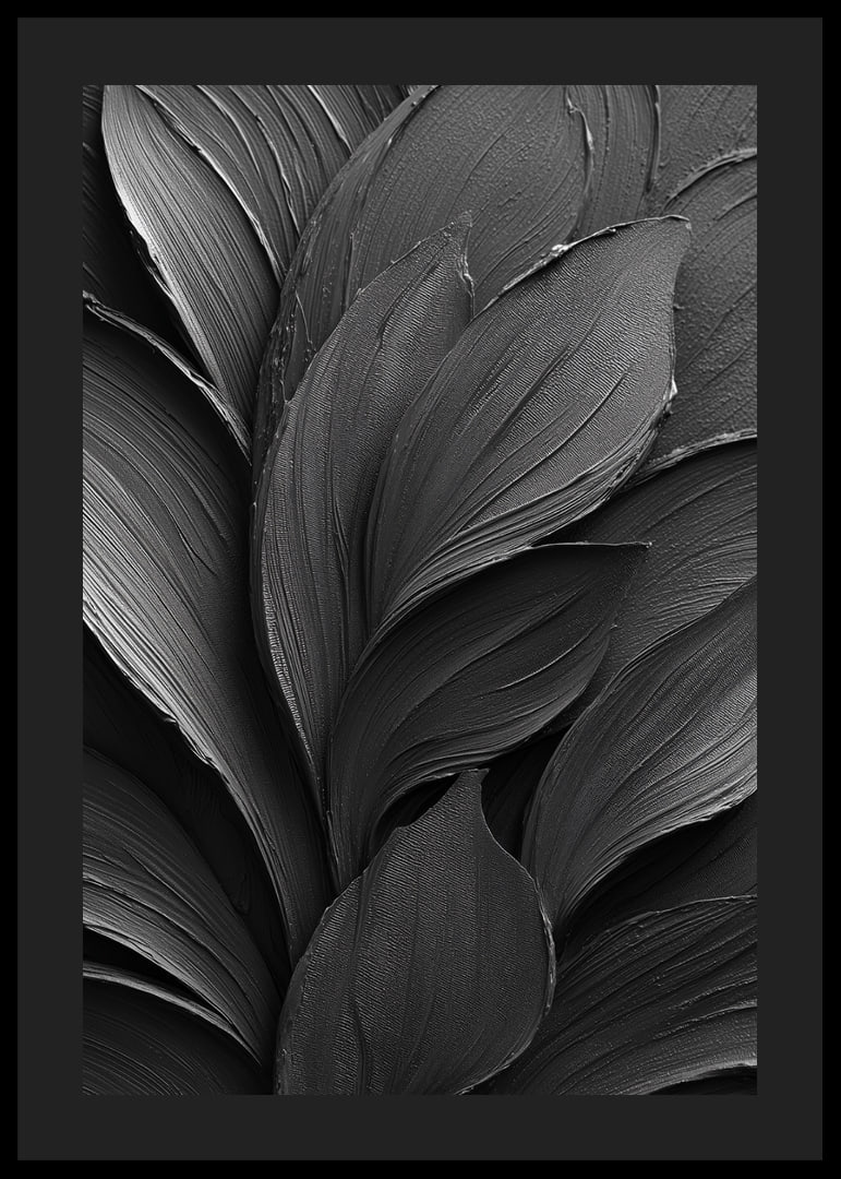 Dark, elegant leaves form a harmonious dance.-12
