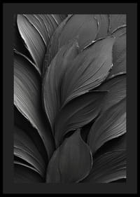 Mörka, eleganta blad formar en harmonisk dans.-0