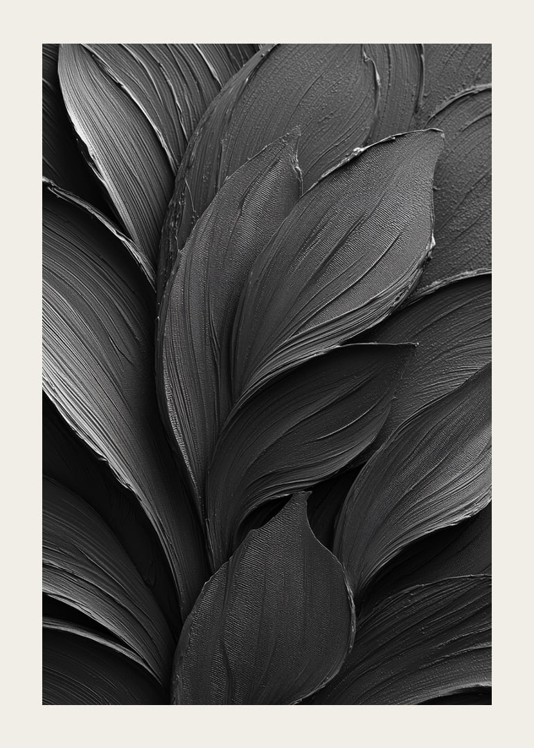 Dark, elegant leaves form a harmonious dance.-12