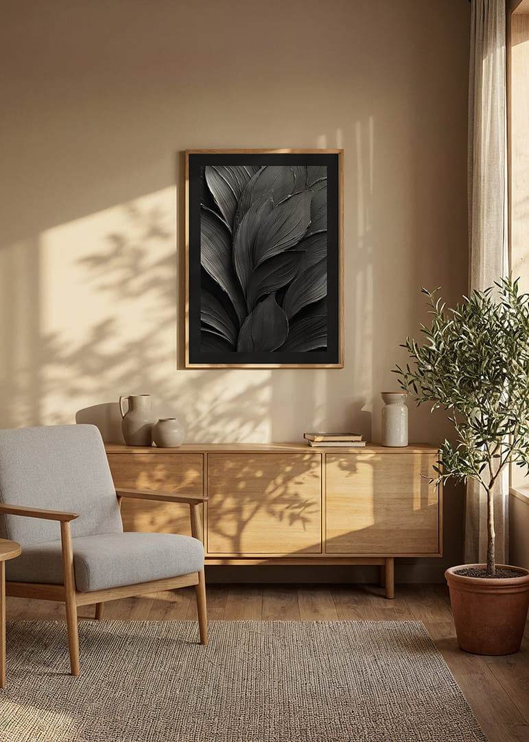 Dark, elegant leaves form a harmonious dance.-12