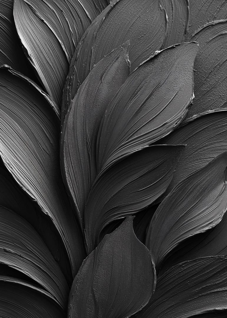 Dark, elegant leaves form a harmonious dance.-12