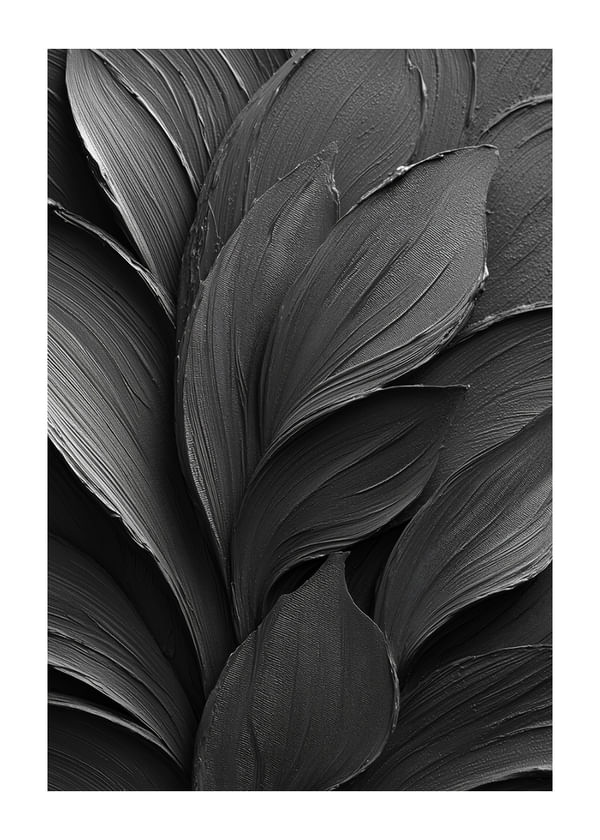 Poster Ebon Feathered Elegance