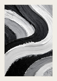 Dramatiska svartvita strömningar fångar ögat.-3