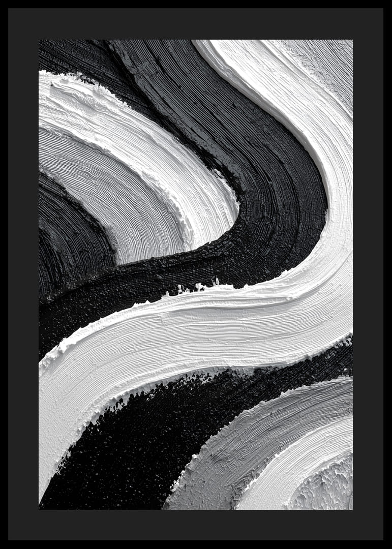 Dramatiska svartvita strömningar fångar ögat.-12