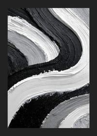 Dramatiska svartvita strömningar fångar ögat.-5