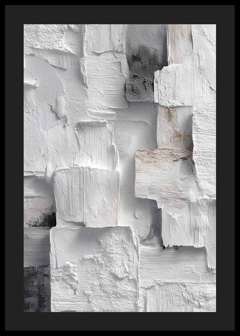 Dramatiskt spel av lager i vitt och grått.-12