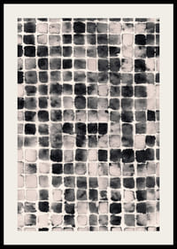 Ett fascinerande nätverk av svartvita fyrkanter skapar djup.-2