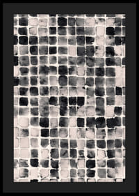 Ett fascinerande nätverk av svartvita fyrkanter skapar djup.-4