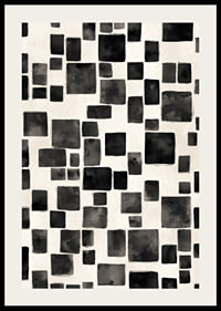 A harmonious play of black and white rectangles creates visual elegance.-2