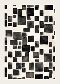 A harmonious play of black and white rectangles creates visual elegance.-3