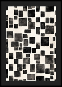 A harmonious play of black and white rectangles creates visual elegance.-4