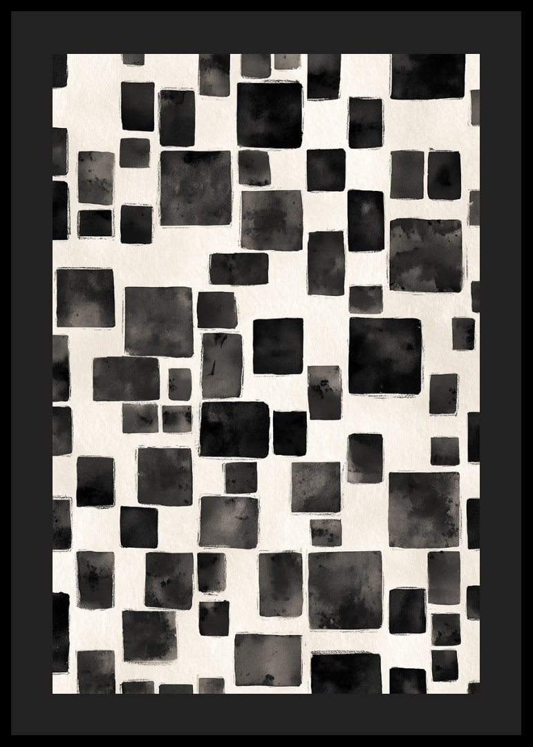 A harmonious play of black and white rectangles creates visual elegance.-12