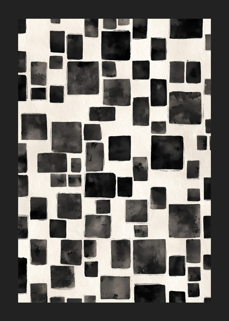 A harmonious play of black and white rectangles creates visual elegance.-12