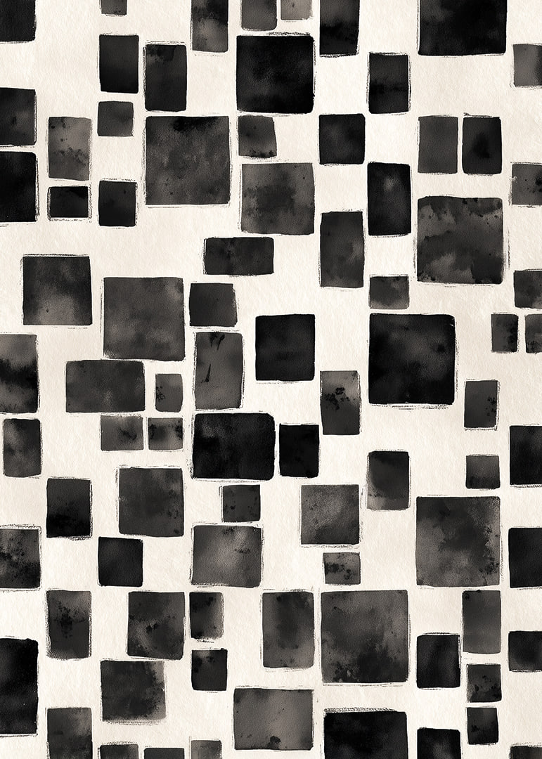 A harmonious play of black and white rectangles creates visual elegance.-12