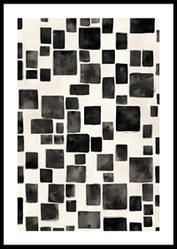 A harmonious play of black and white rectangles creates visual elegance.-0