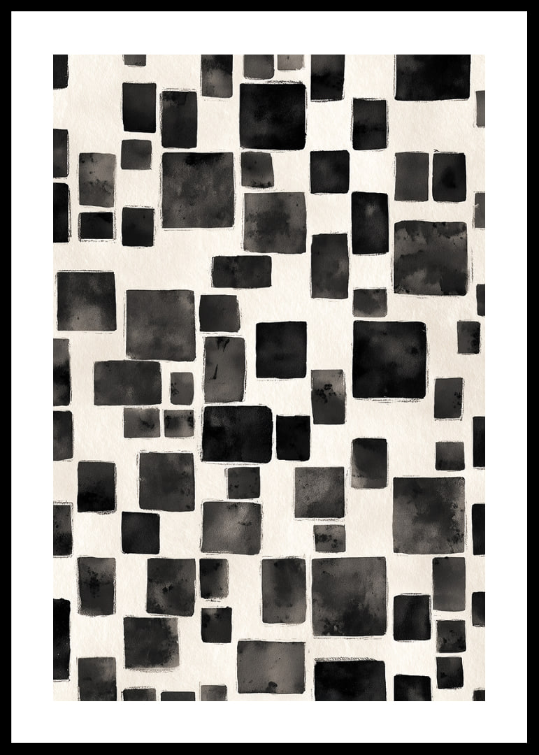 A harmonious play of black and white rectangles creates visual elegance.-12