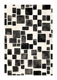 A harmonious play of black and white rectangles creates visual elegance.-1