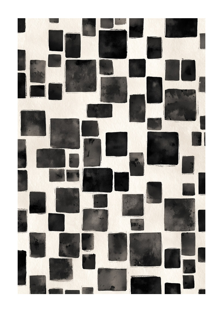A harmonious play of black and white rectangles creates visual elegance.-12