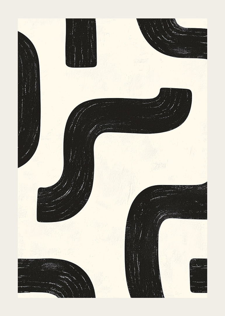 Svartvita kurvor skapar en dynamisk visuell rytm.-12