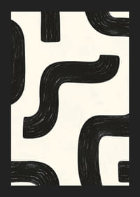 Svartvita kurvor skapar en dynamisk visuell rytm.-5