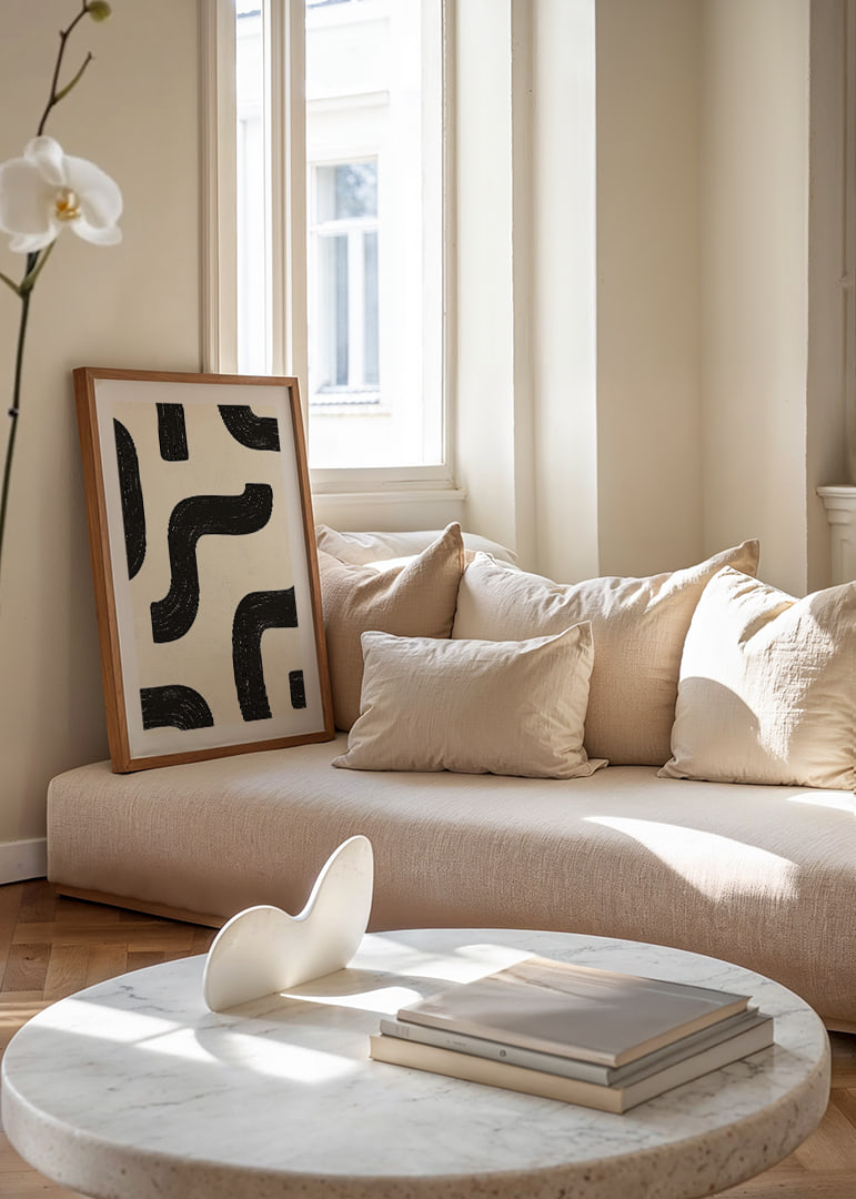 Black and white curves create a dynamic visual rhythm.-12