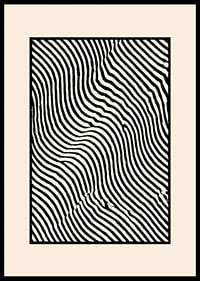 Black lines gracefully curve towards a soothing symmetry.-0