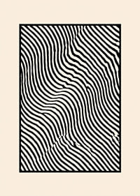 Black lines gracefully curve towards a soothing symmetry.-1