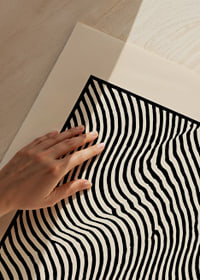 Black lines gracefully curve towards a soothing symmetry.-3