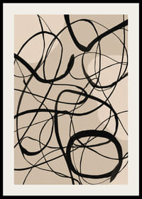 Black and white lines intertwine in an elegant, abstract pattern.-2