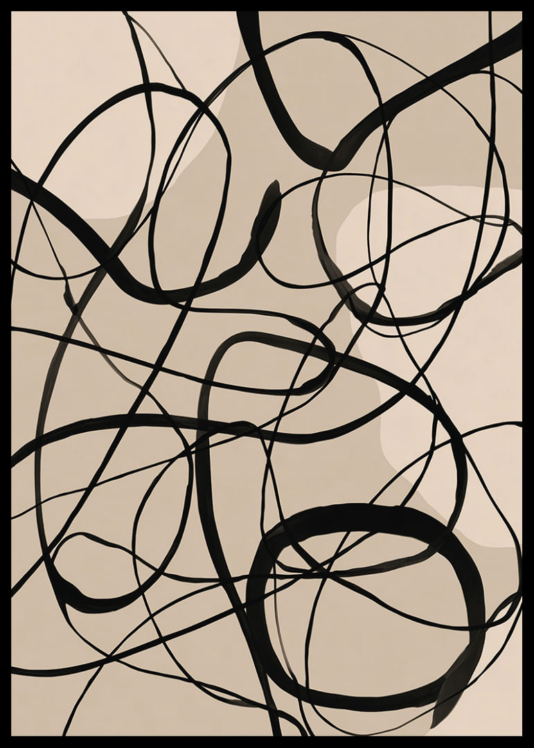 Linii albe și negre se împletesc într-un model elegant, abstract.-12