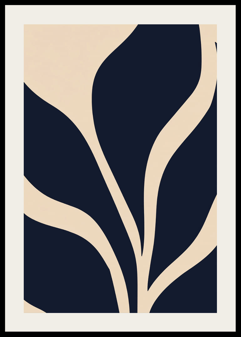 Mjuk abstraktion med djärva mörka konturer.-12