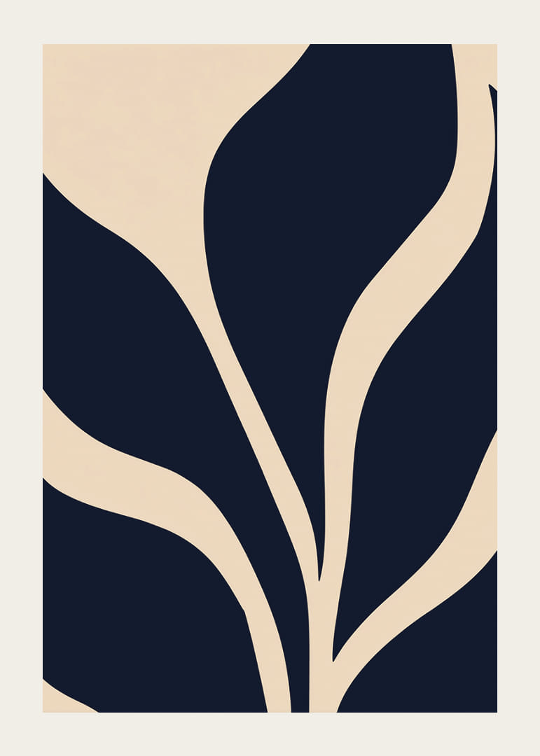 Mjuk abstraktion med djärva mörka konturer.-12