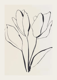 Stylish flower posters with minimalist design and stylish lines.-3