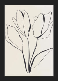 Stylish flower posters with minimalist design and stylish lines.-5