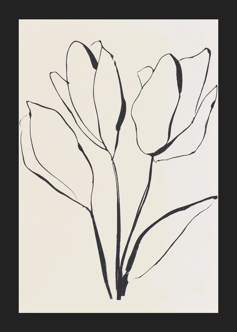 Stylish flower posters with minimalist design and stylish lines.-12