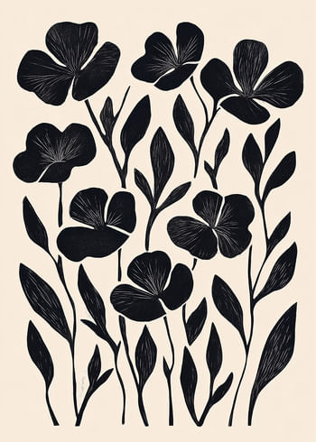 Juliste Ebony Flora