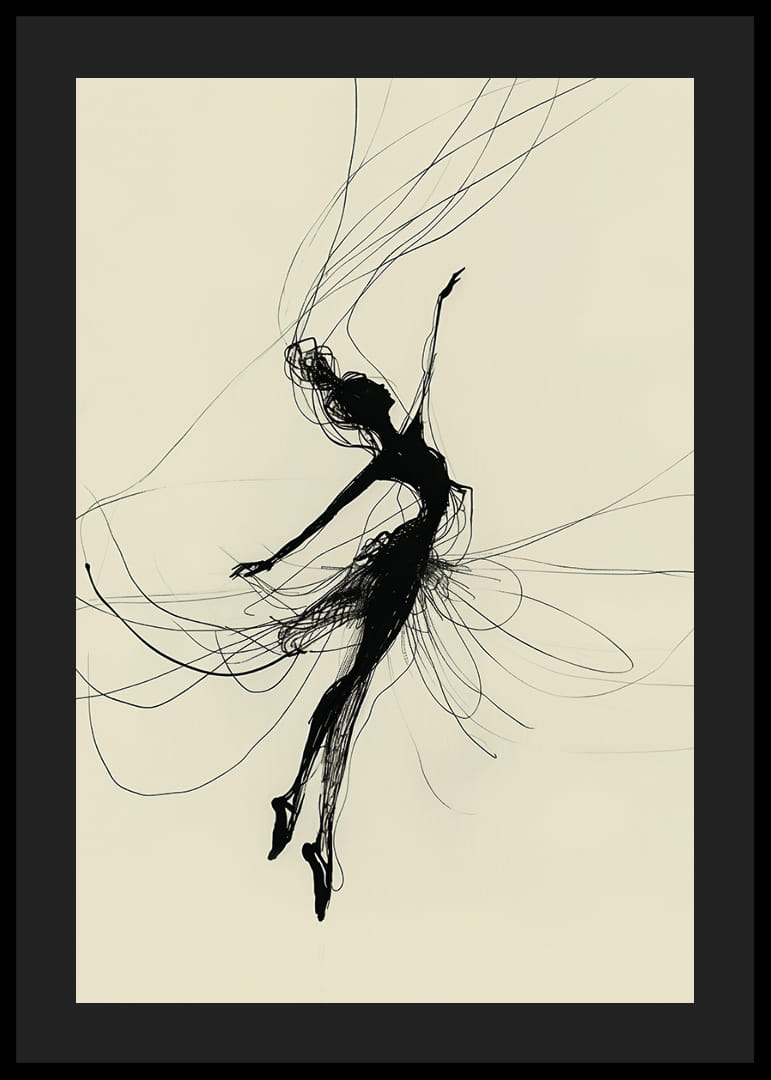 A silhouette dances elegantly against a cream-colored background.-12