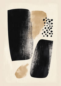 Un poster cu un design abstract elegant în negru și bej.-3