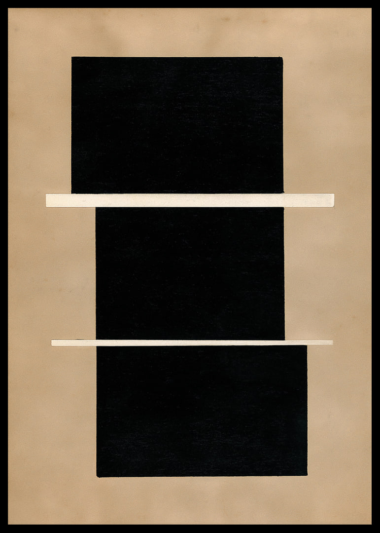 Stilig abstrakt plakat med geometriske kontraster.-12