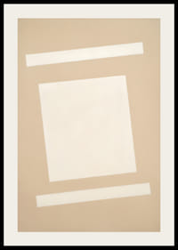 Ett enkelt motiv av vita former på beige bakgrund.-2