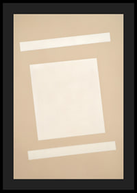 Ett enkelt motiv av vita former på beige bakgrund.-4