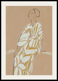 Minimalistiskt porträtt av avkopplad elegans.-2