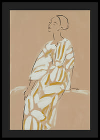 Minimalistiskt porträtt av avkopplad elegans.-4