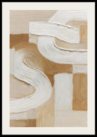 Soft earth tones with sweeping white lines create tranquility.-2