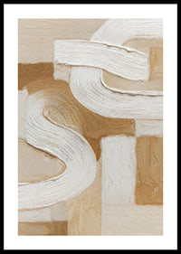 Soft earth tones with sweeping white lines create tranquility.-0