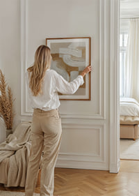 Soft earth tones with sweeping white lines create tranquility.-8
