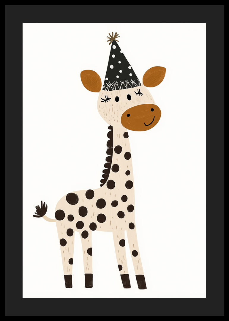 A festive giraffe spreads joy and playfulness.-12