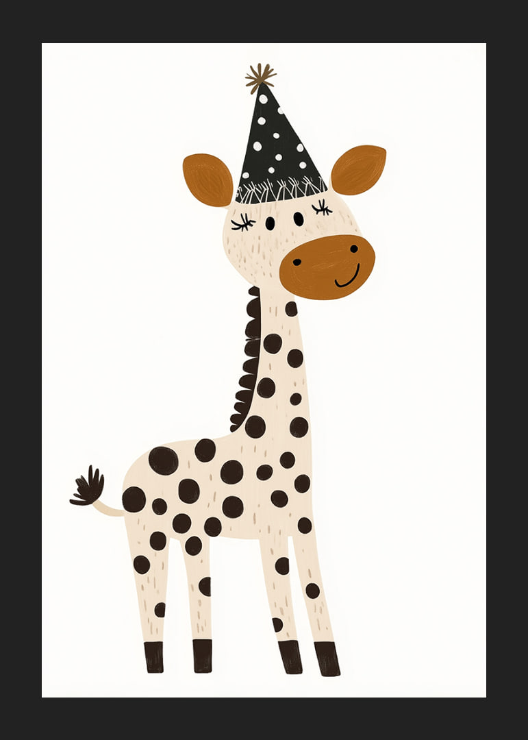 A festive giraffe spreads joy and playfulness.-12