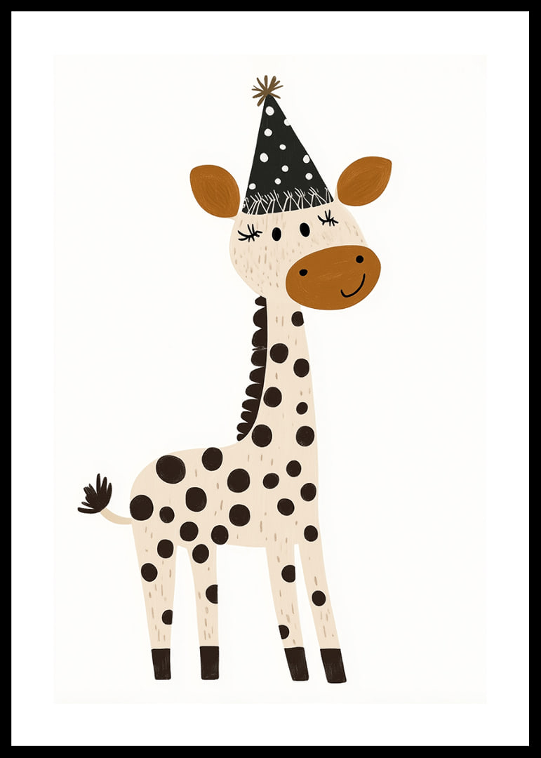 A festive giraffe spreads joy and playfulness.-12
